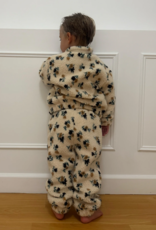 Brunette the Label Kids Floral Sherpa in Brown in Cream w/ Brown