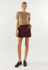 Madison the Label Collins Faux Suede Mini Skirt