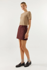 Madison the Label Collins Faux Suede Mini Skirt