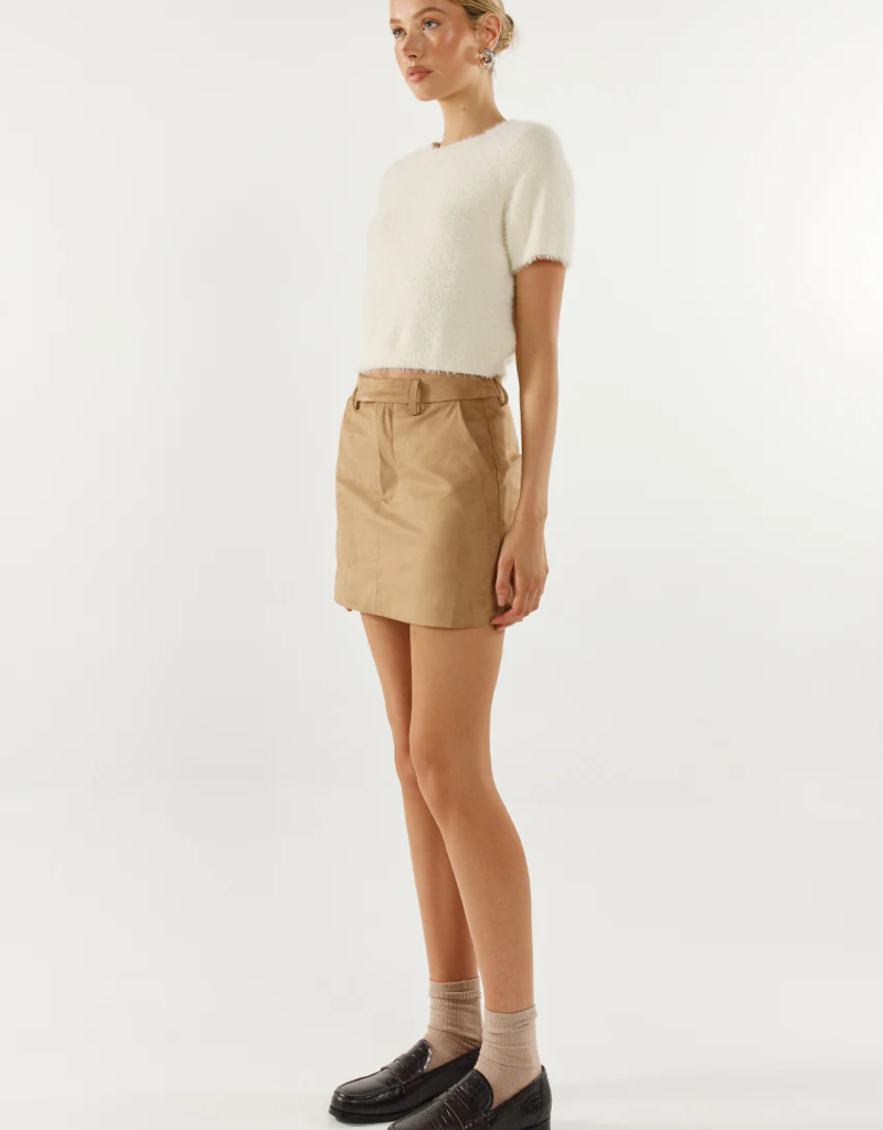 Madison the Label Collins Faux Suede Mini Skirt