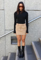 Madison the Label Collins Faux Suede Mini Skirt