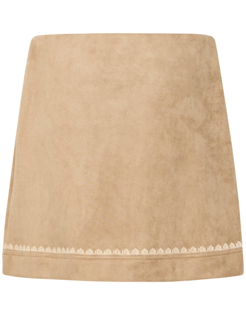 ICHI Effano Faux Suede Skirt (FINAL SALE)