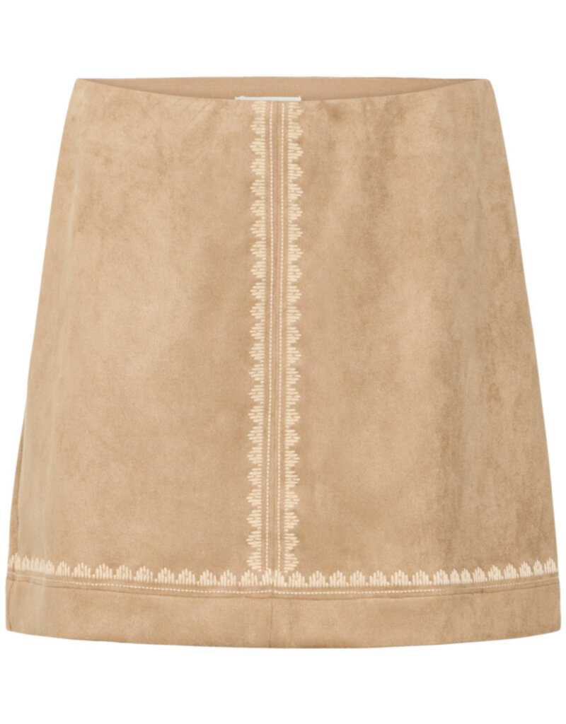 ICHI Effano Faux Suede Skirt (FINAL SALE)