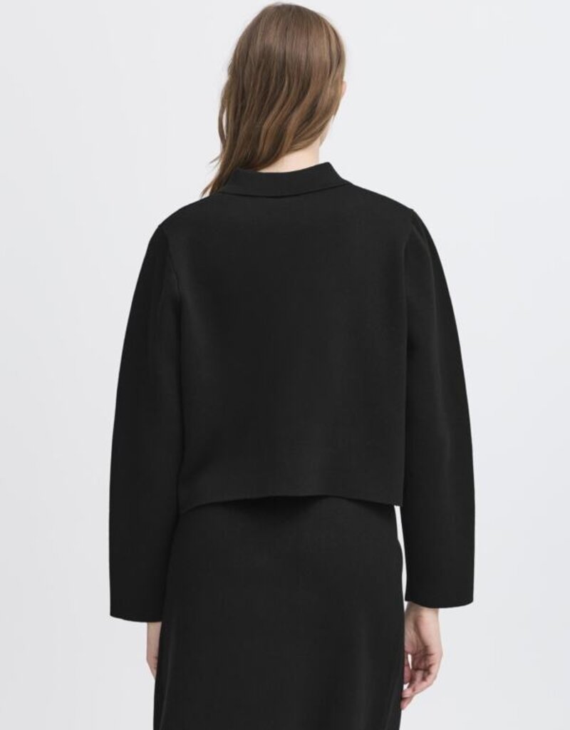 ICHI Ketty Cardigan with Collar and Breast Pocket