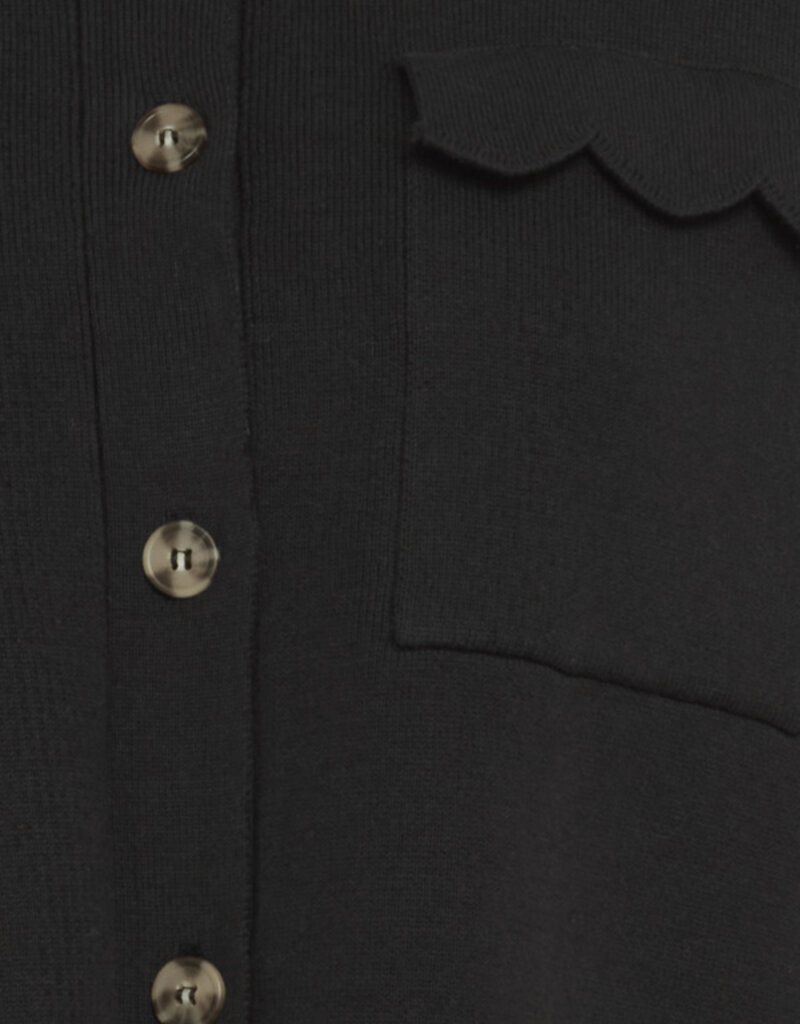 ICHI Ketty Cardigan with Collar and Breast Pocket