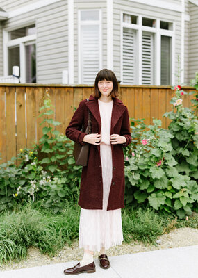 InWear Yumi Coat in Syrah Melange