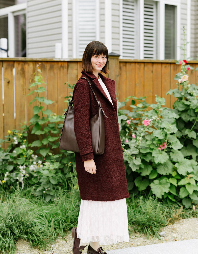 InWear Yumi Coat in Syrah Melange