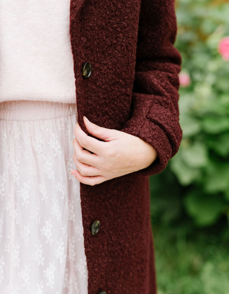 InWear Yumi Coat in Syrah Melange