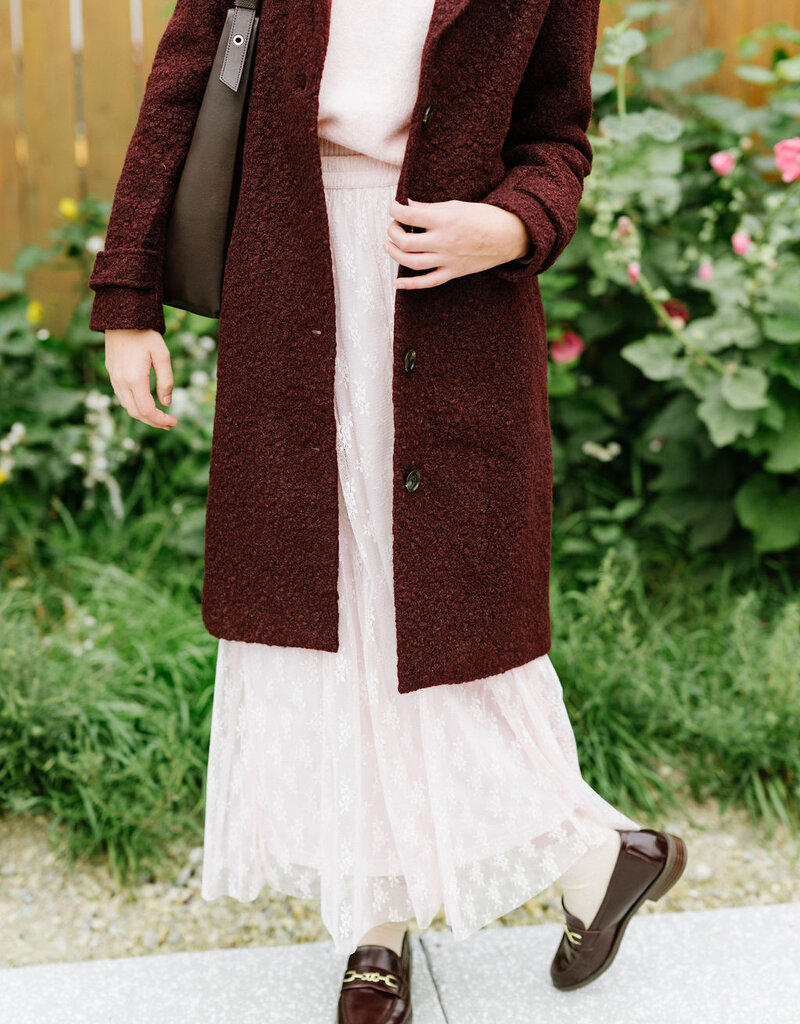 InWear Yumi Coat in Syrah Melange