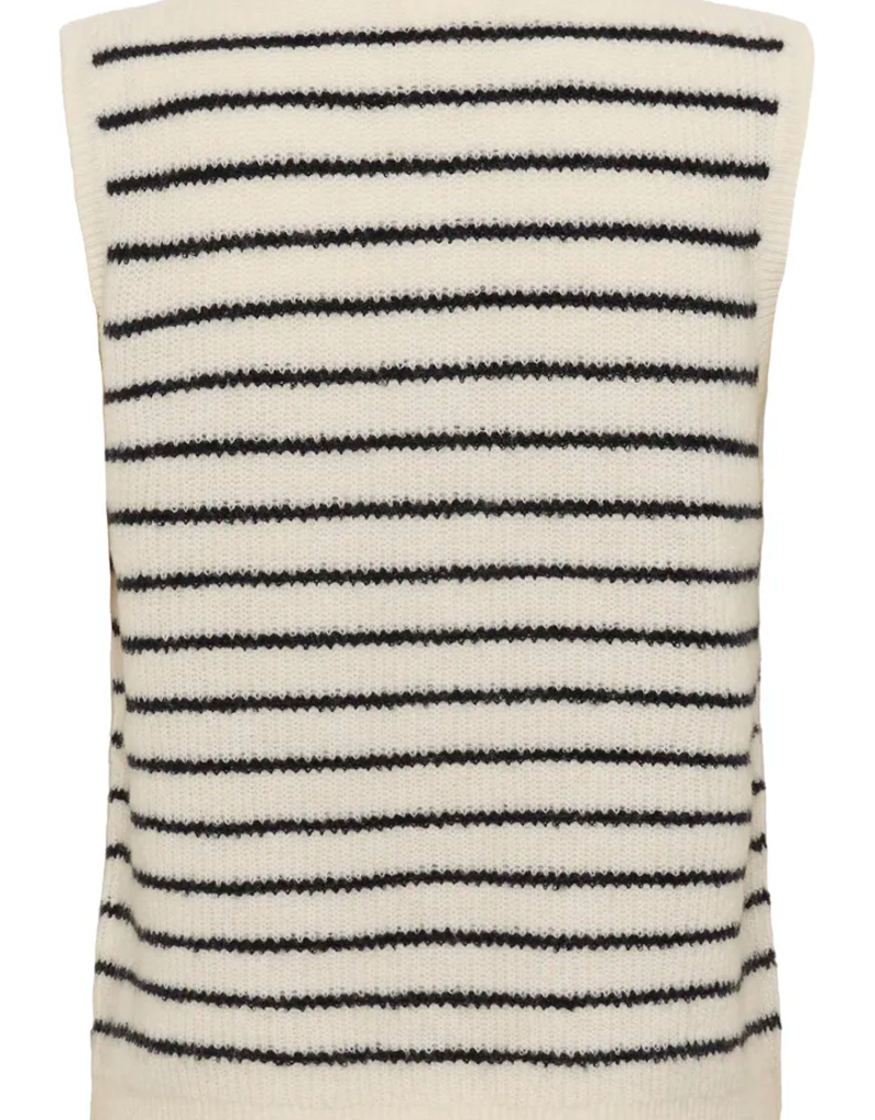 Part Two Primira Waistcoat in Navy Stripe