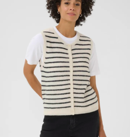 Part Two Primira Waistcoat in Navy Stripe