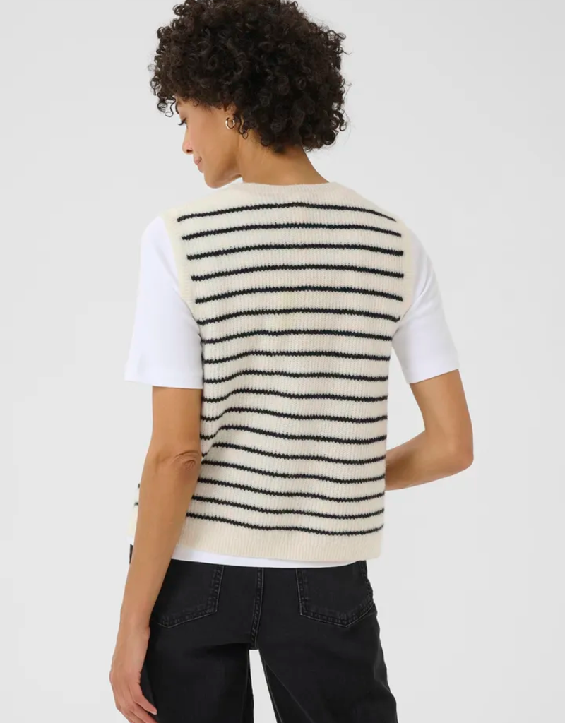 Part Two Pimira Waistcoat in Navy Stripe