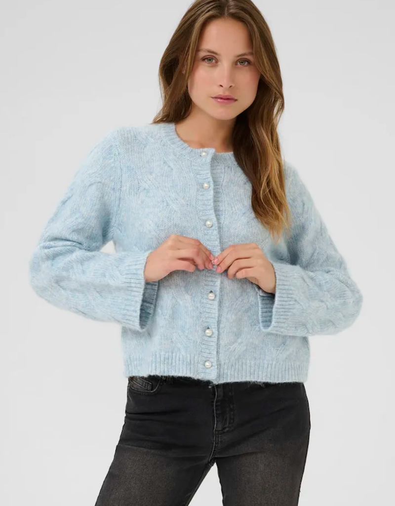 Kaffe Martha Cardigan in Windward Blue