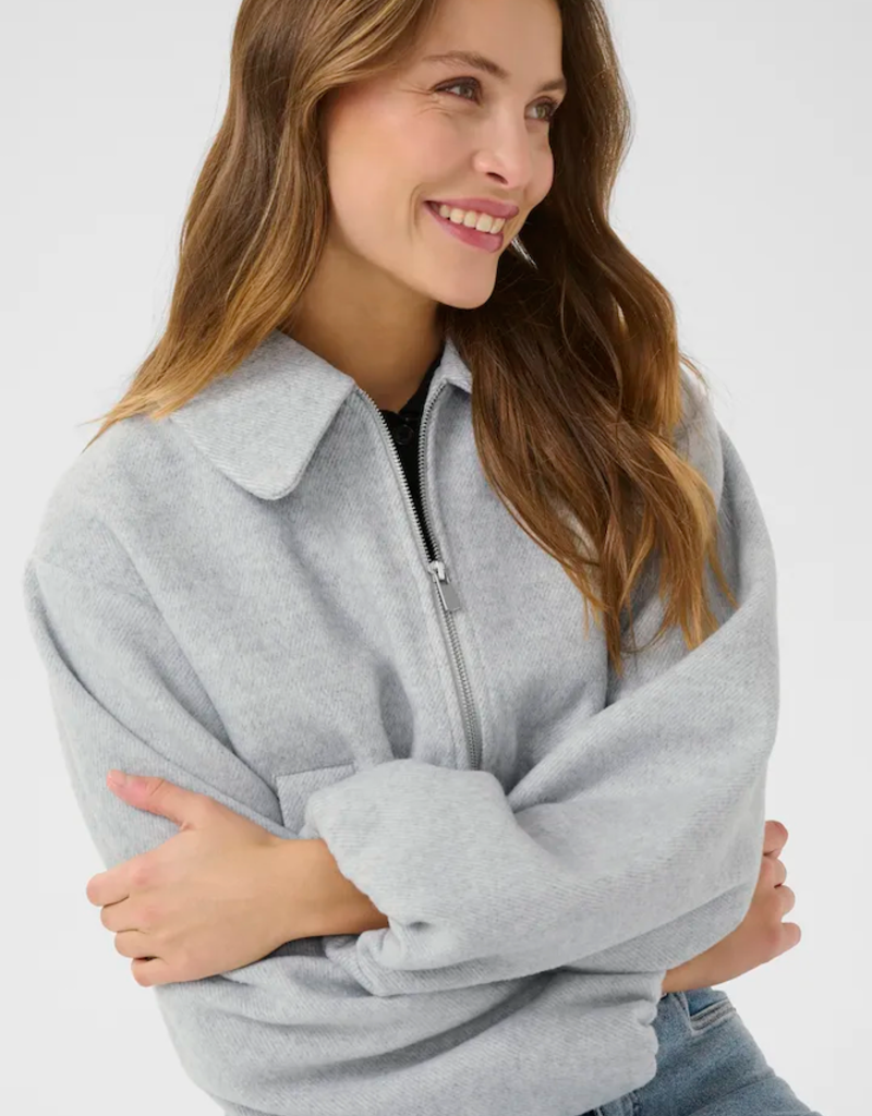 Kaffe Ludovika Jacket in Grey Melange