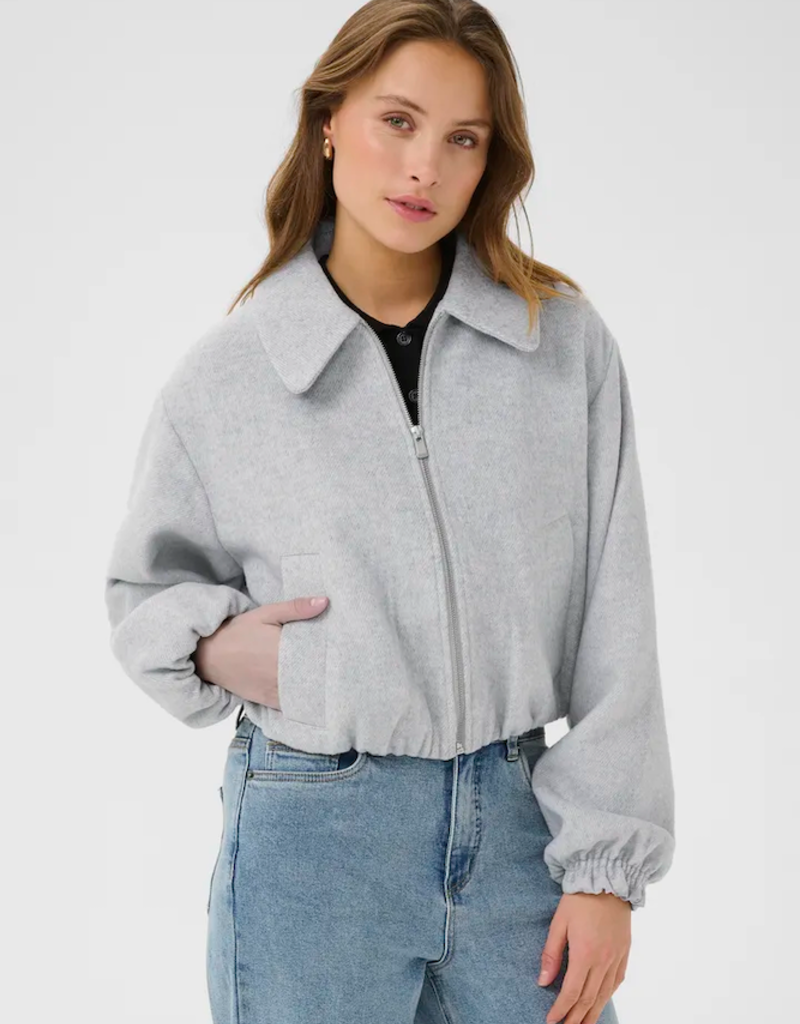 Kaffe Ludovika Jacket in Grey Melange