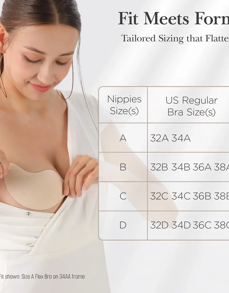 Bristols Six Nippies - Flex Bra Adhesive Strapless Bra (FINAL SALE)
