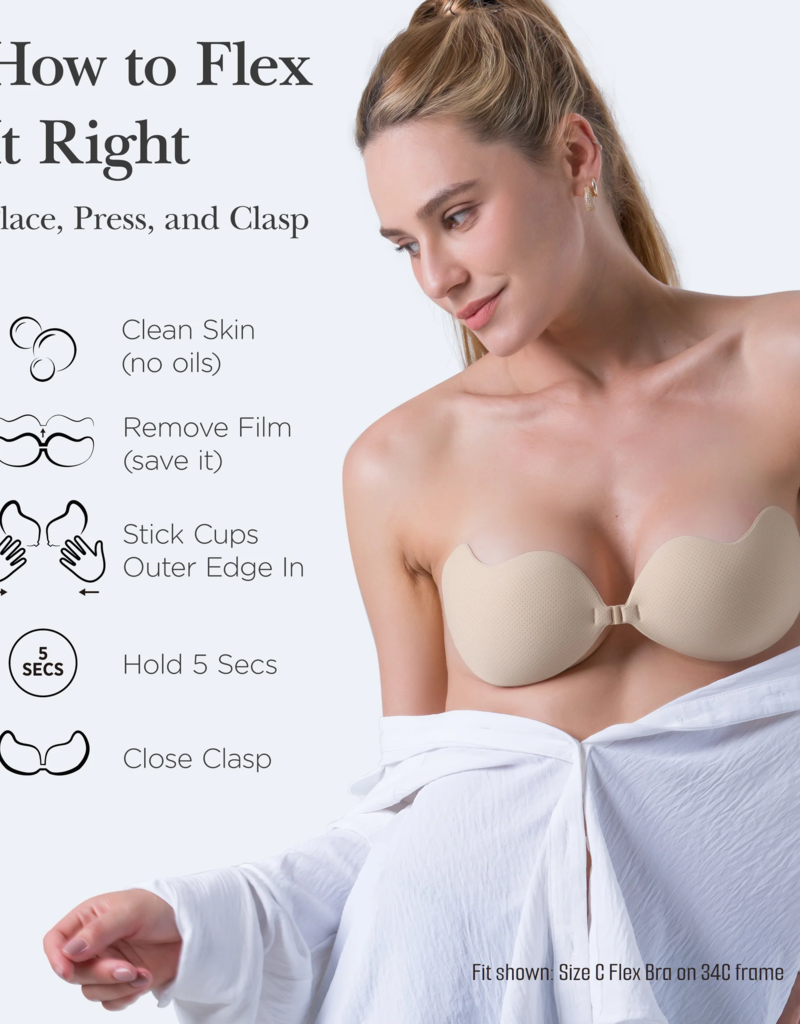 Bristols Six Nippies - Flex Bra Adhesive Strapless Bra (FINAL SALE)