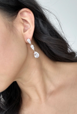 Olive & Piper Eleanor Drop Earrings - Gold CZ