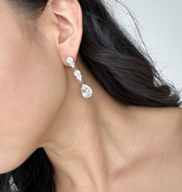 Olive & Piper Eleanor Drop Earrings - Gold CZ
