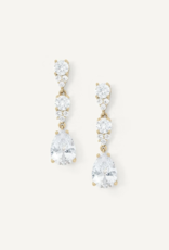 Olive & Piper Eleanor Drop Earrings - Gold CZ