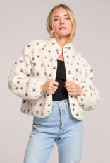 Saltwater Luxe Deeda Fleece Jacket in Natural Floral