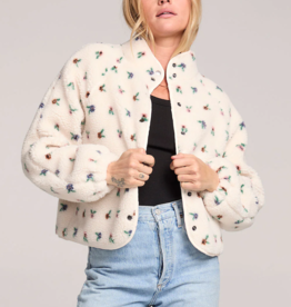 Saltwater Luxe Deeda Fleece Jacket in Natural Floral