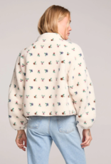 Saltwater Luxe Deeda Fleece Jacket in Natural Floral
