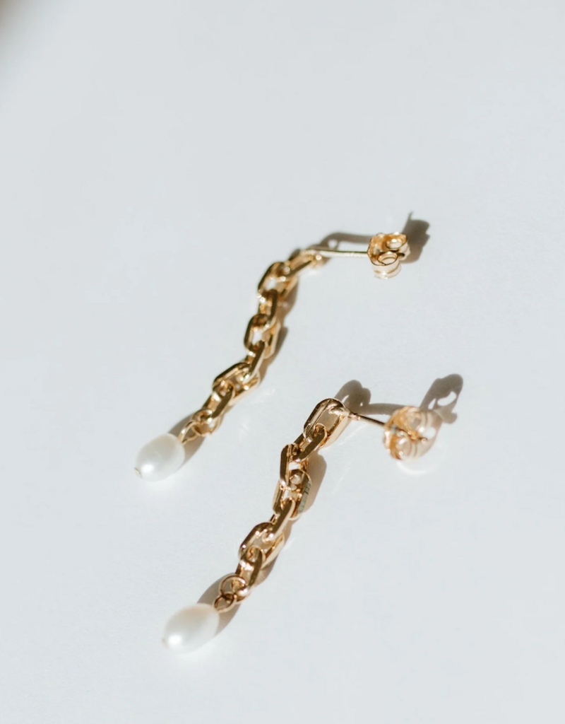 Jillian Leigh Leandre 18k Gold Filled Link Chain Earring
