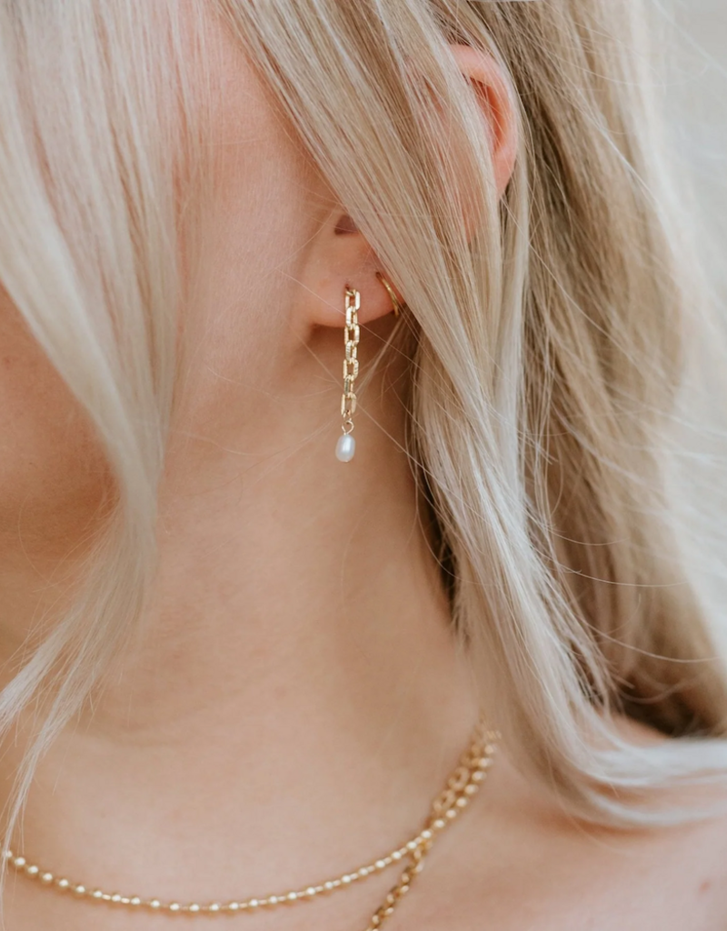 Jillian Leigh Leandre 18k Gold Filled Link Chain Earring