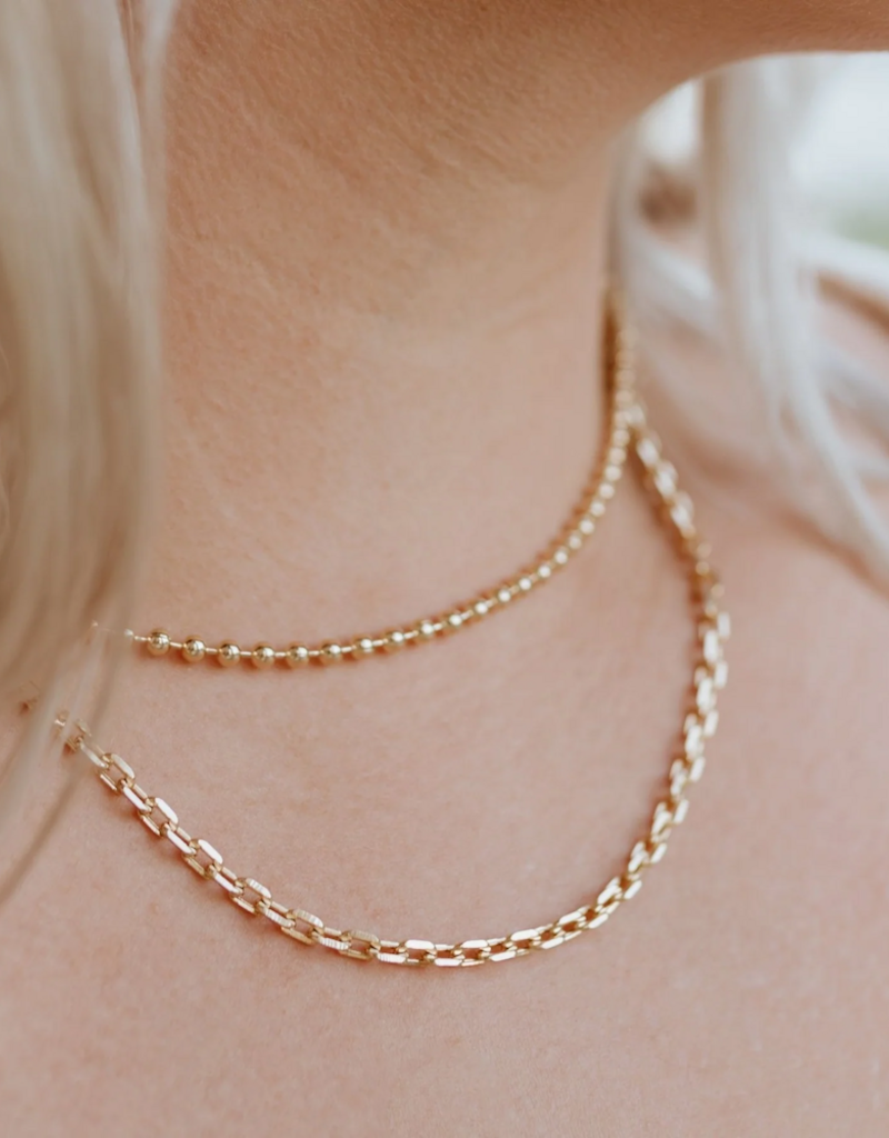 Jillian Leigh Barres 18k Gold Filled Link Necklace