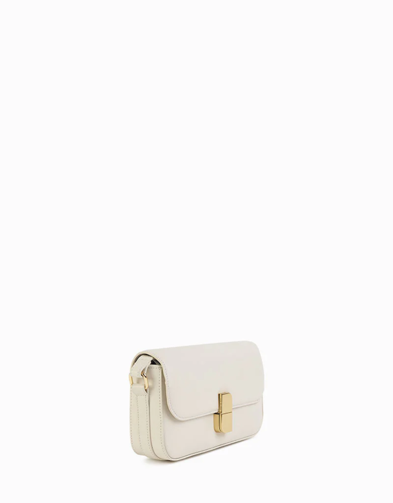 Nat And Nin Alice Bag With Gold Lock - Blanc