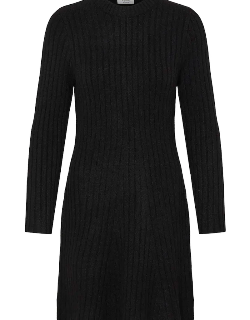 B.Young Marianne Rib Knit Dress In Meteorite Melange
