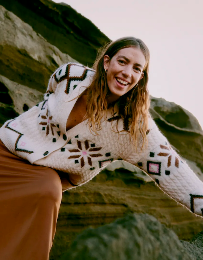 B.Young Melpa Cardigan In Birch Melange