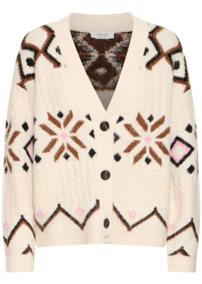 B.Young Melpa Cardigan In Birch Melange