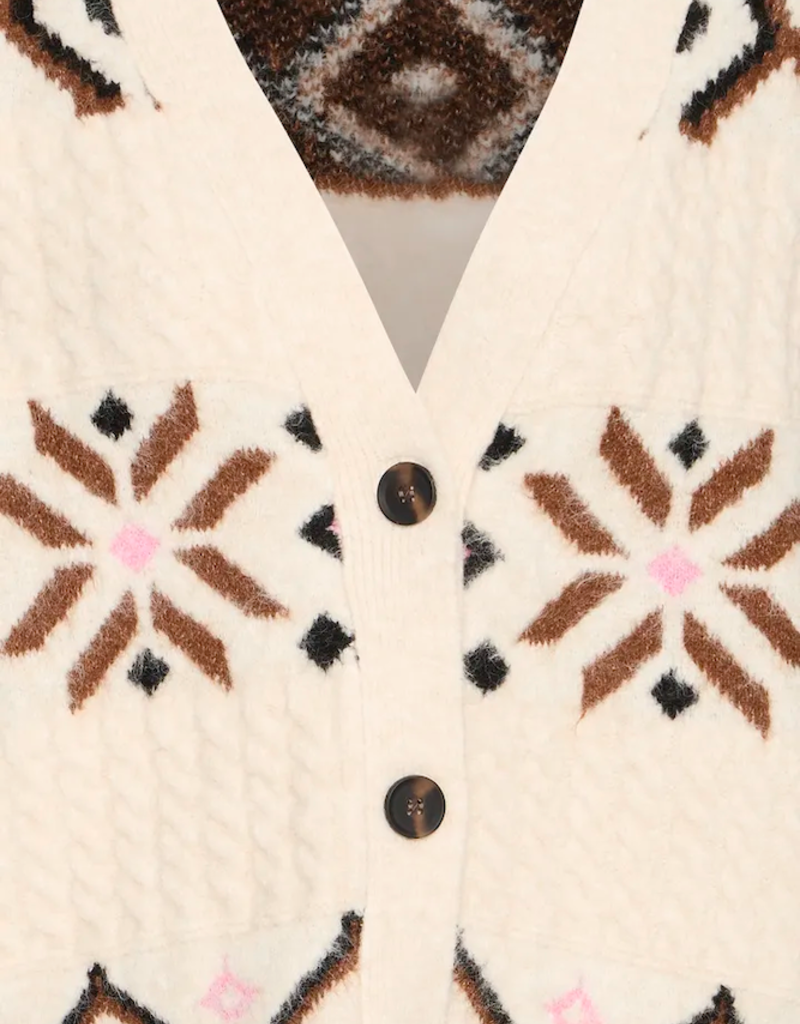 B.Young Melpa Cardigan In Birch Melange