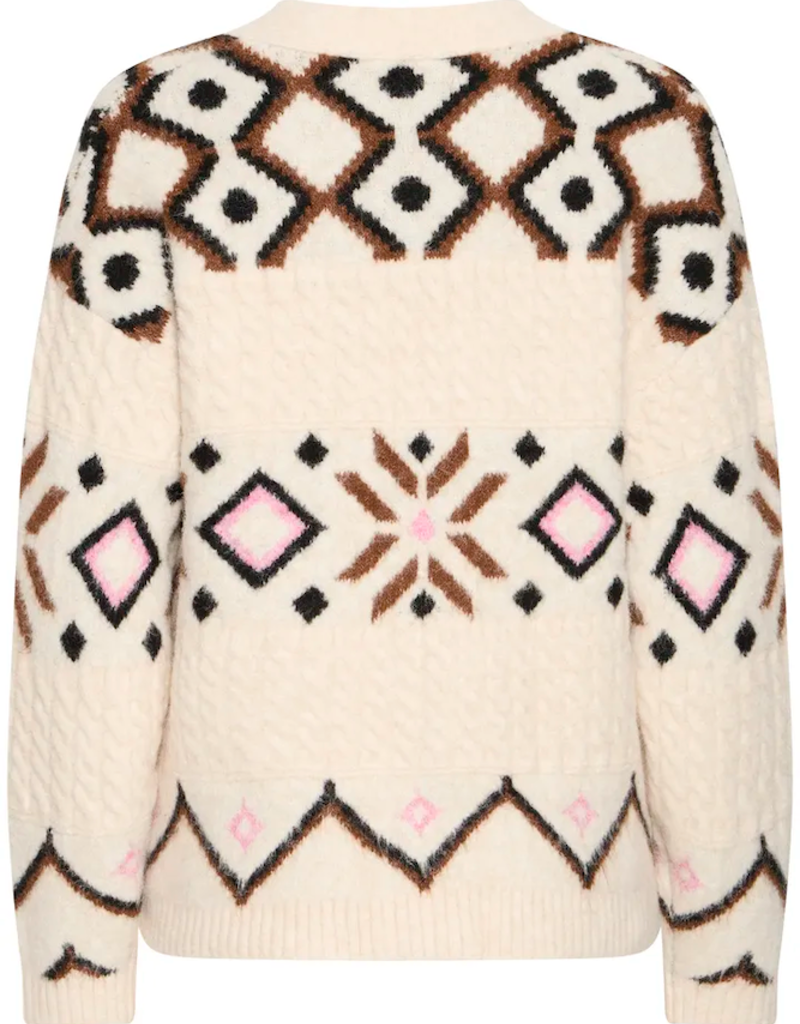 B.Young Melpa Cardigan In Birch Melange