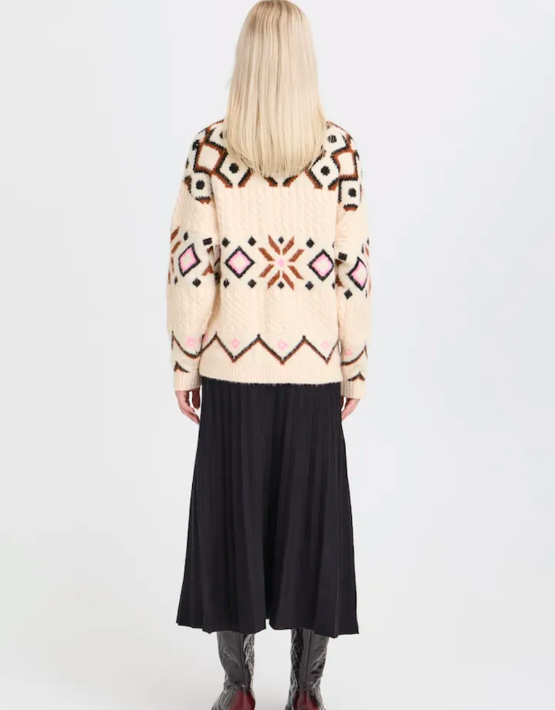 B.Young Melpa Cardigan In Birch Melange
