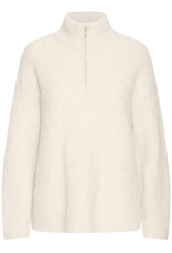 B.Young Omanta Half Zip Jumper In Birch Melange