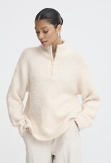 B.Young Omanta Half Zip Jumper In Birch Melange