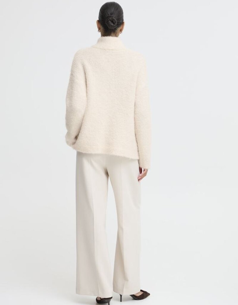 B.Young Omanta Half Zip Jumper In Birch Melange