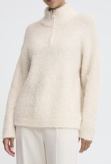 B.Young Omanta Half Zip Jumper In Birch Melange