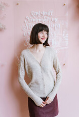 Molly Bracken Elora Heart Button Cardigan with Pointelle Detail Sleeve