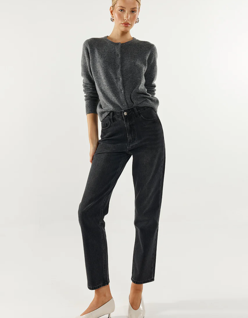 Madison the Label Bonnie Cardigan in Charcoal