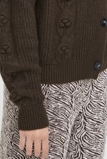 ICHI Mylle Cardigan In Coffee Bean