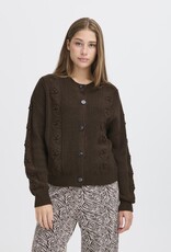ICHI Mylle Cardigan In Coffee Bean (Brown)