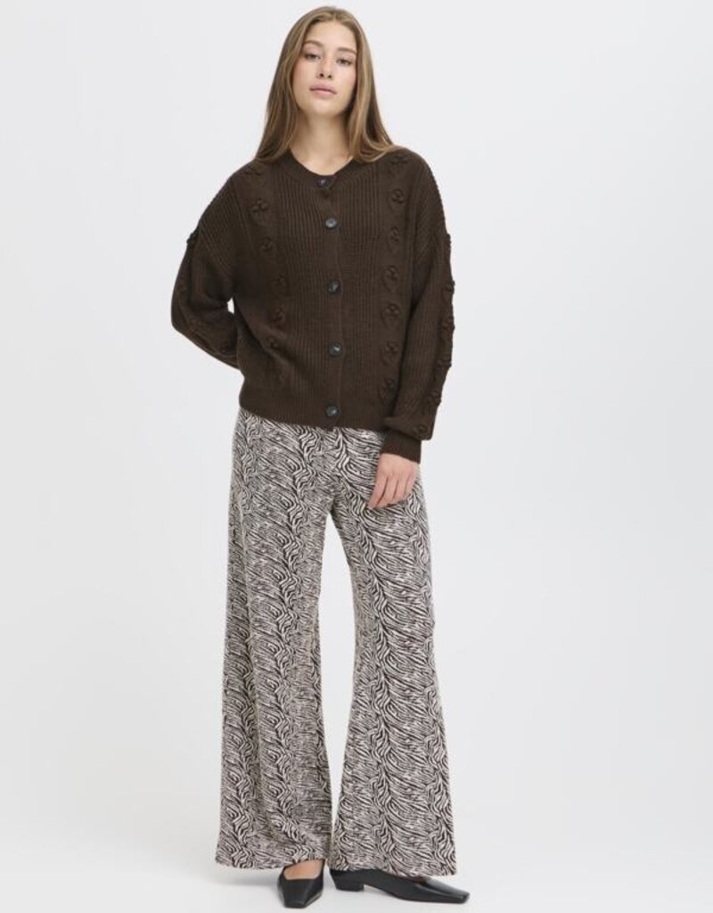 ICHI Mylle Cardigan In Coffee Bean (Brown)