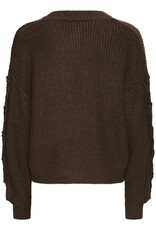 ICHI Mylle Cardigan In Coffee Bean (Brown)