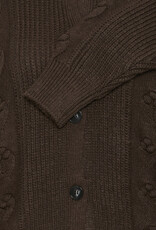 ICHI Mylle Cardigan In Coffee Bean (Brown)