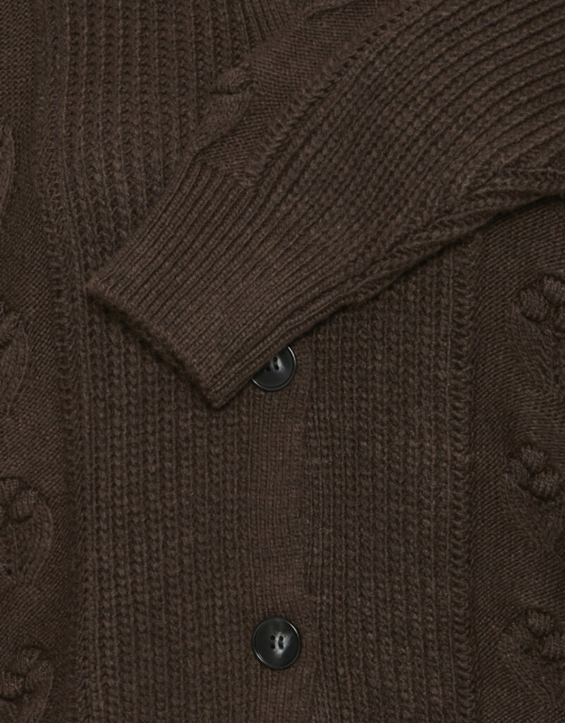 ICHI Mylle Cardigan In Coffee Bean