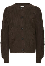 ICHI Mylle Cardigan In Coffee Bean